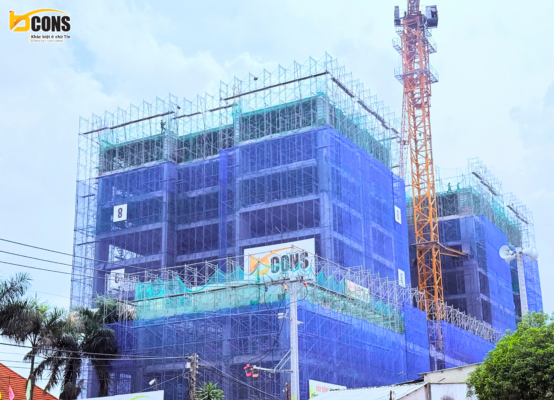 Bcons Asahi: Cập nhật tiến độ thi công tháng 6/2026 4 Hình ảnh thực tế dự án Bcons Asahi tháng 06/2026, chụp góc rộng công trình đang được xây dựng.